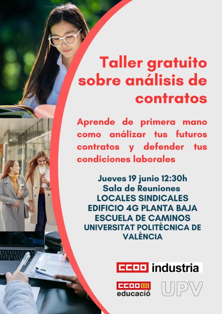 INFOCCOO Aprèn a analitzar els teus contractes de treball